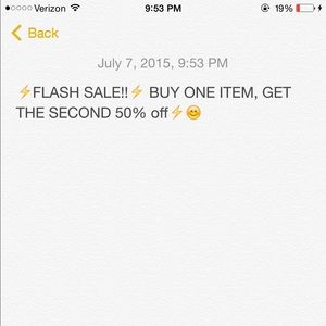 FLASH SALE!!