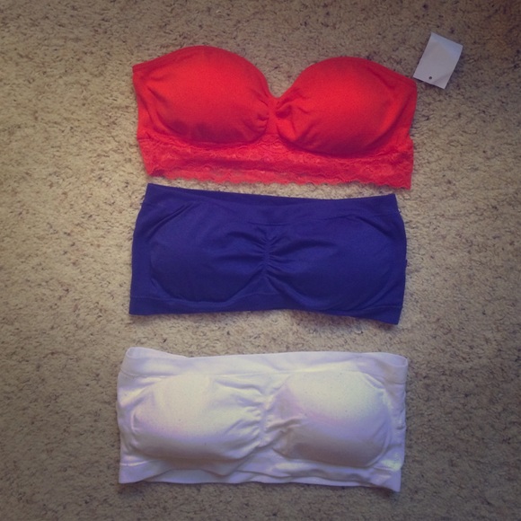 Orange, purple, and white bandeau! Bundle!