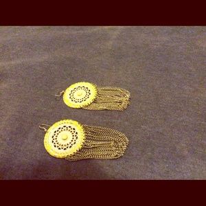 Yellow and Gold earrings