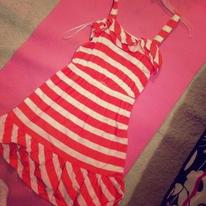 Red stripe sundress