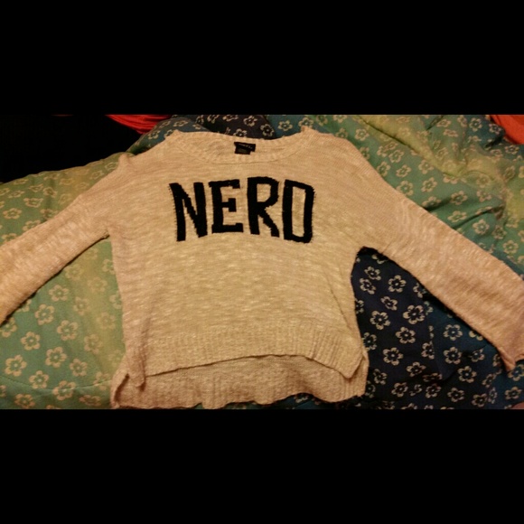 Crocheted nerd shirt.