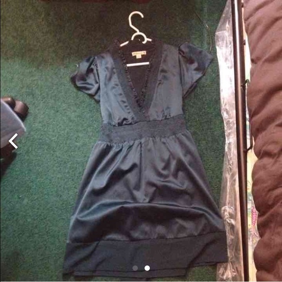 Forever 21 Silk Teal Minidress