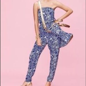 Lilly Pulitzer Strapless Jumpsuit - Upstream Blue