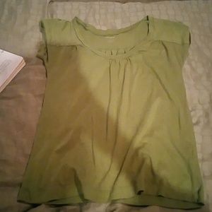 Green shirt-loose fitting