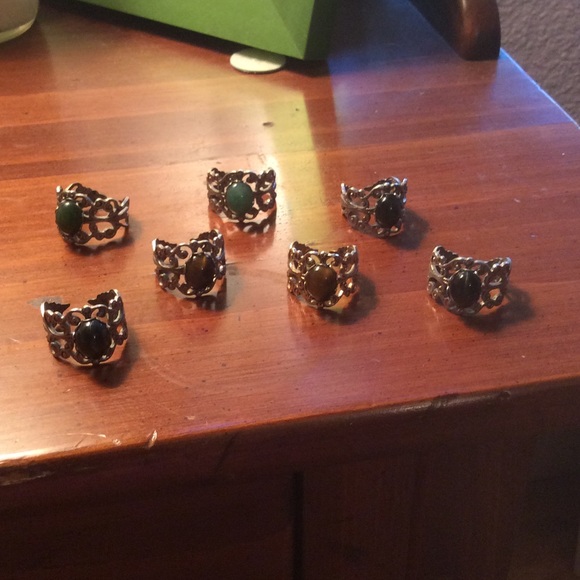 Vintage semi-precious stone rings $7ea or bundle