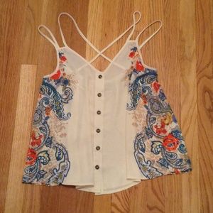Sold Cream and floral tank