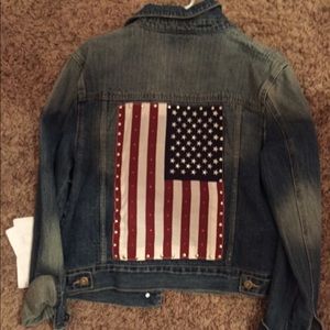 American flag denim jacket