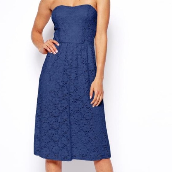 ASOS Dresses & Skirts - ASOS Bandeau Midi Lace Dress