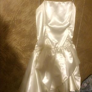 All white out on the town dress