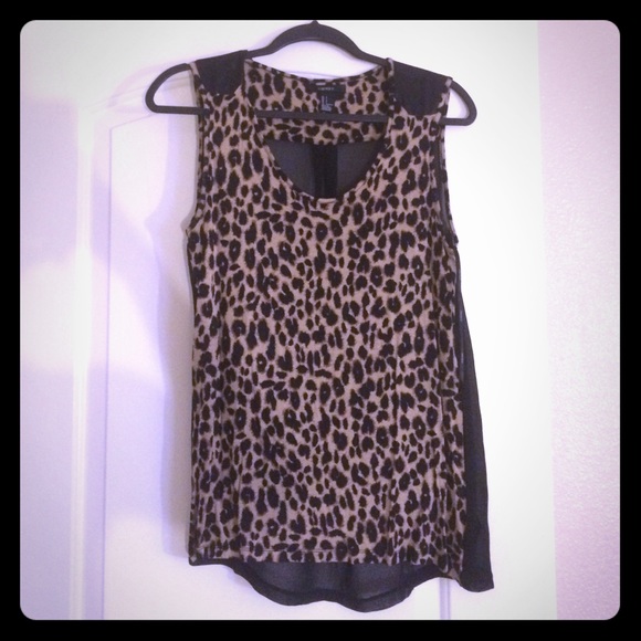 Cheetah print forever 21 top!