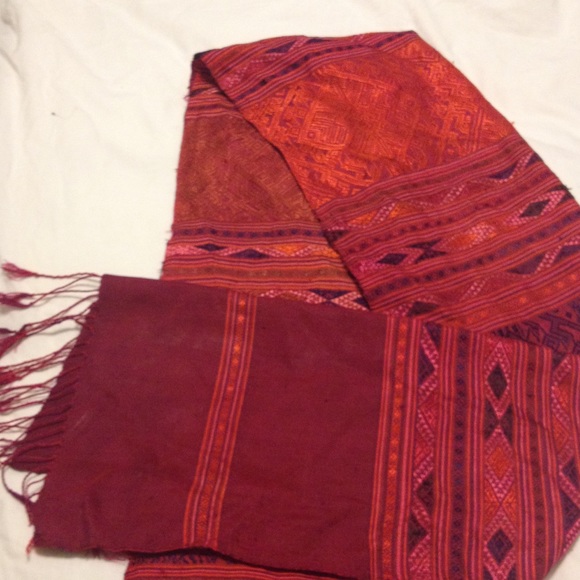 Brightly colored silk scarf/shawl