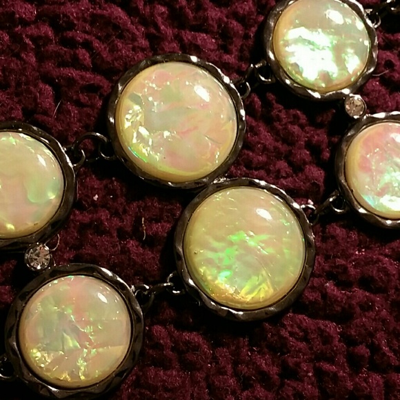 Iridescent bubble bracelet