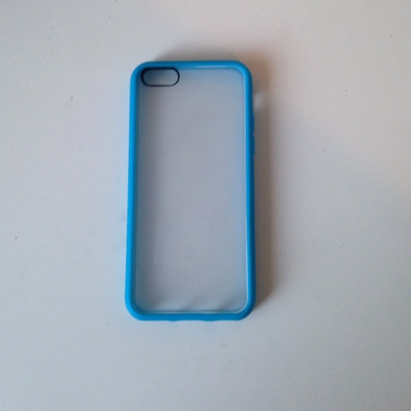 Clear And Blue Bumper Case