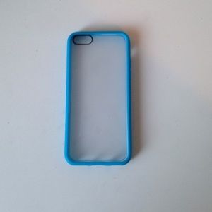 Clear And Blue Bumper Case