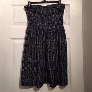 Gap tube/sleeveless Navy Blue Dress, ring/polkadot