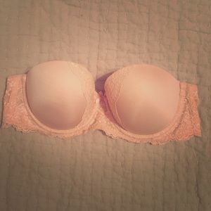 Nude Strapless Victoria's Secret 32D bra