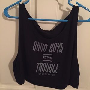 Jawbreaking cropped tank