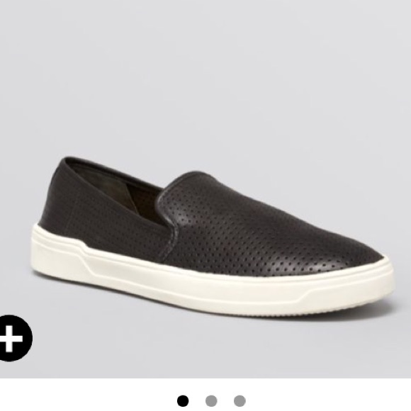 Worn once black mesh slip on sneakers