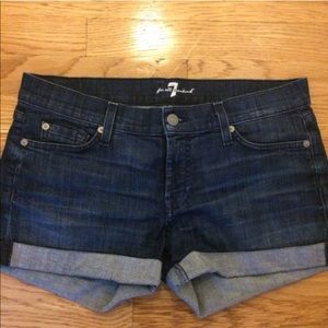 7 for all mankind cuffed shorts