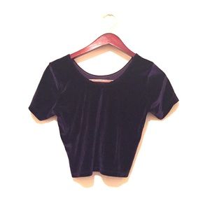 American apparel velvet crop top!