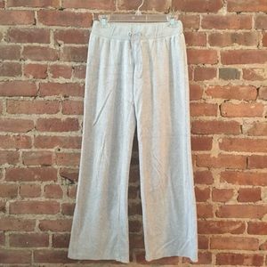 Heather Grey Velour Sweatpants