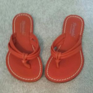 Bernardo orange sandals nwot