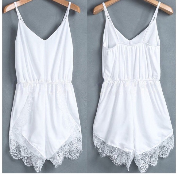 Boutique Dresses & Skirts - AVAILABLE White Lace Romper