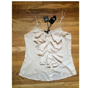 Naked Zebra Ruffle Front Tank