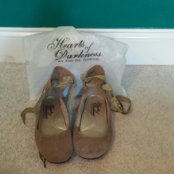 Vegan leather hand made flats