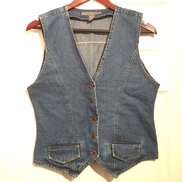 Vintage Blue Jean/Denim Vest (size M) - Picture 1 of 3
