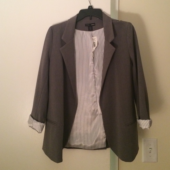 Aqua charcoal blazer L