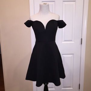 (SOLD)Nasty Gal Off the Shoulder Black Dress