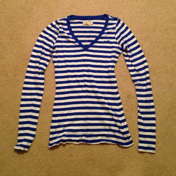 striped long sleeve hollister shirt
