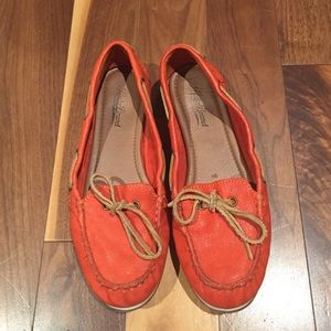 Orange lucky brand shoes