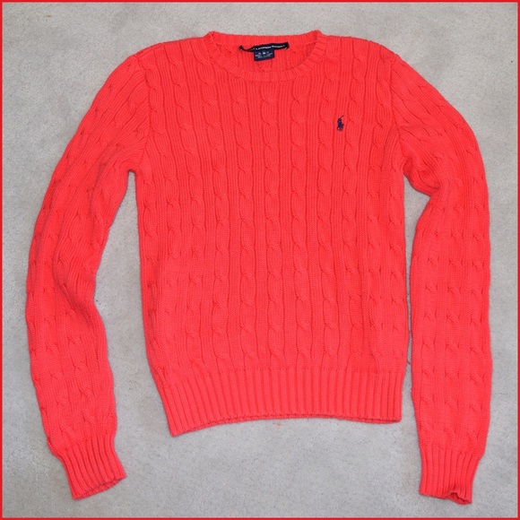 Final price..Cable knit sweater in coral - Picture 2 of 3