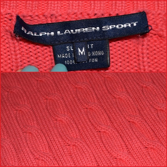 Final price..Cable knit sweater in coral - Picture 3 of 3