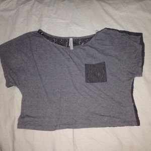 ✖️SOLD✖️Gray Crop Top