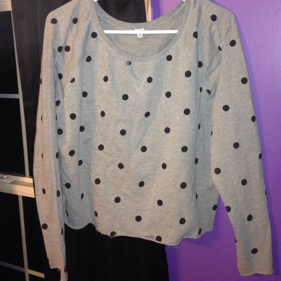 Polka Dot Gray Sweater - Picture 1 of 2