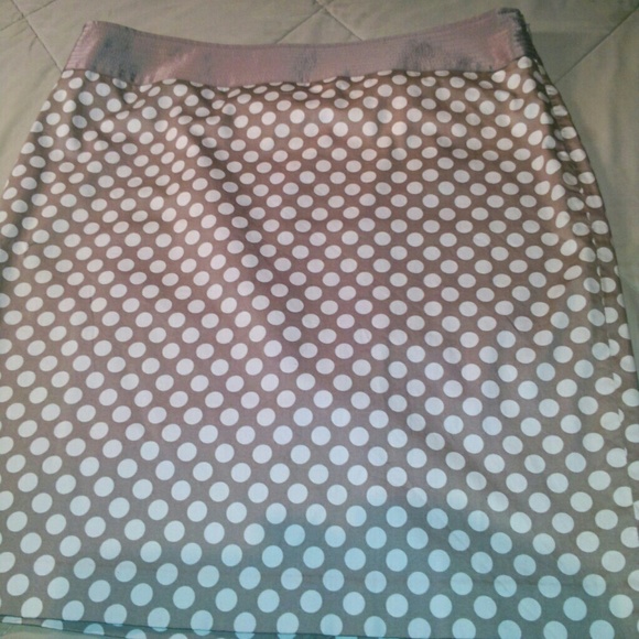 The Limited Dresses & Skirts - The Limited Cream & White Polka Dot Pencil Skirt