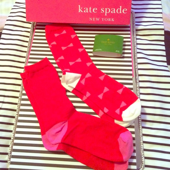 kate spade Accessories - 💯%Auth♠️KATE SPADE♠2 PAIR Trouser Socks-Red/Pink