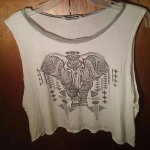 Aztec Zentangle Elephant Belly shirt tank top