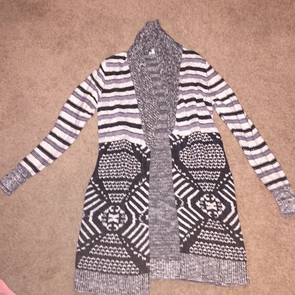 Black and white sweater cardigan