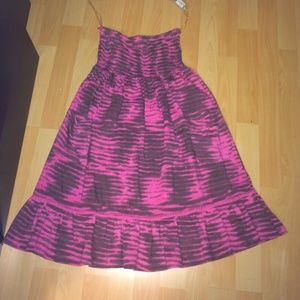 Strapless DKNY tie dye dress