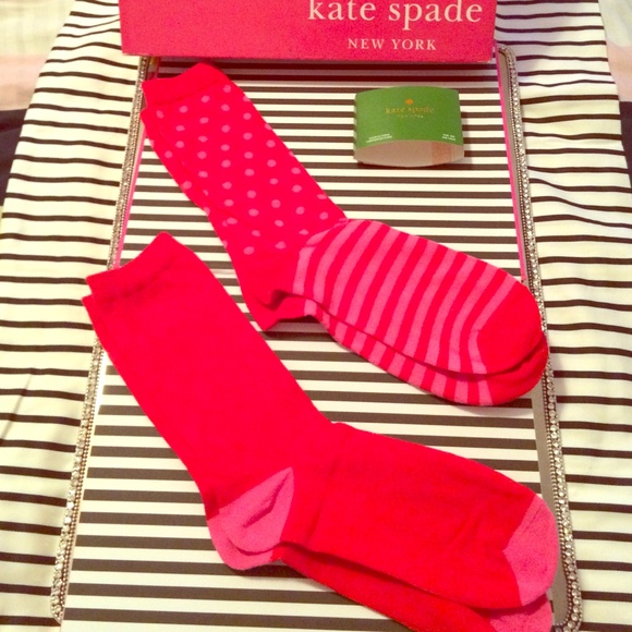 💯%Auth♠️KATE SPADE 2PAIR Trouser Socks-Dot/Stripe