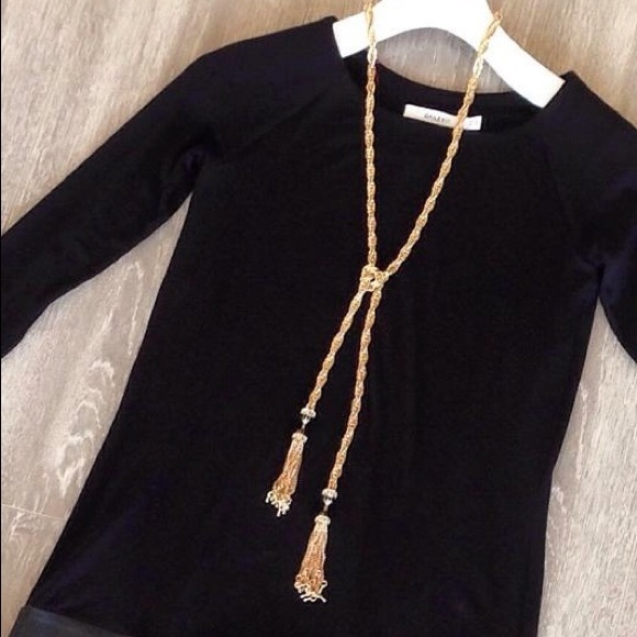 Boutique brand Jewelry - Gorgeous long gold necklace with tassels