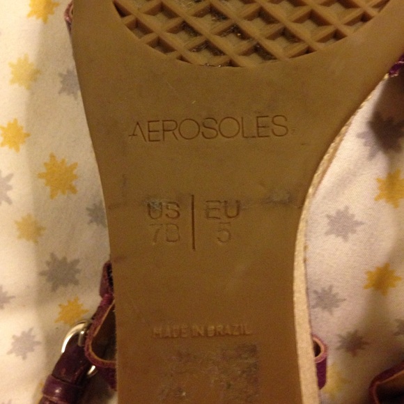 Purple Strappy Wedge Sandals - Picture 4 of 4