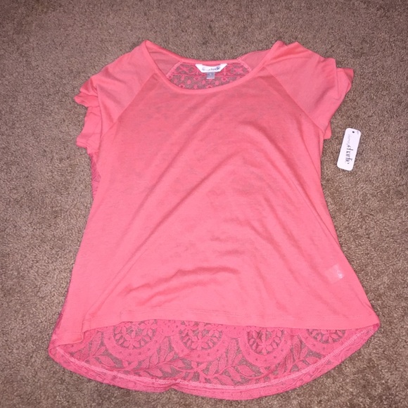 Orange top, detailed back