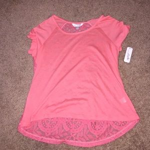 Orange top, detailed back