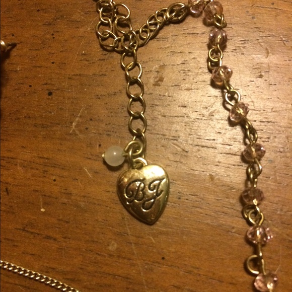 Betsey Johnson rose tier necklace & earrings - Picture 3 of 4