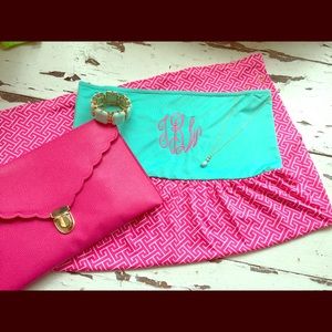 Mint Fuchsia strapless Dress NWT